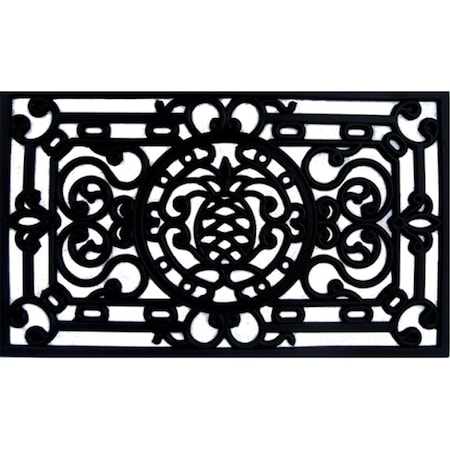 Jensendistributionservices Pineapple Rectangle Door Welcome Mat MI2592429